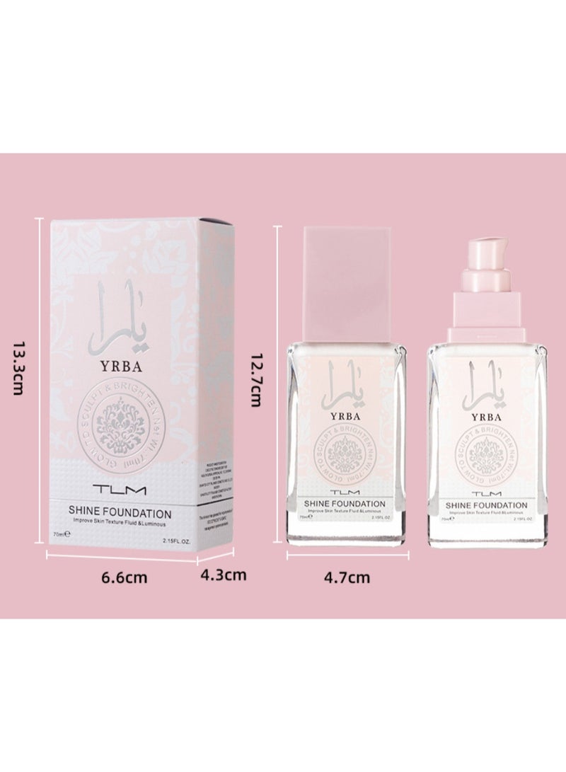 TailaiMei TLM Aqua Glow Foundation - Lightweight, moisturizing, and highlighting finish with 12-hour wear to prevent dullness, creating a naturally radiant complexion. - Image 5